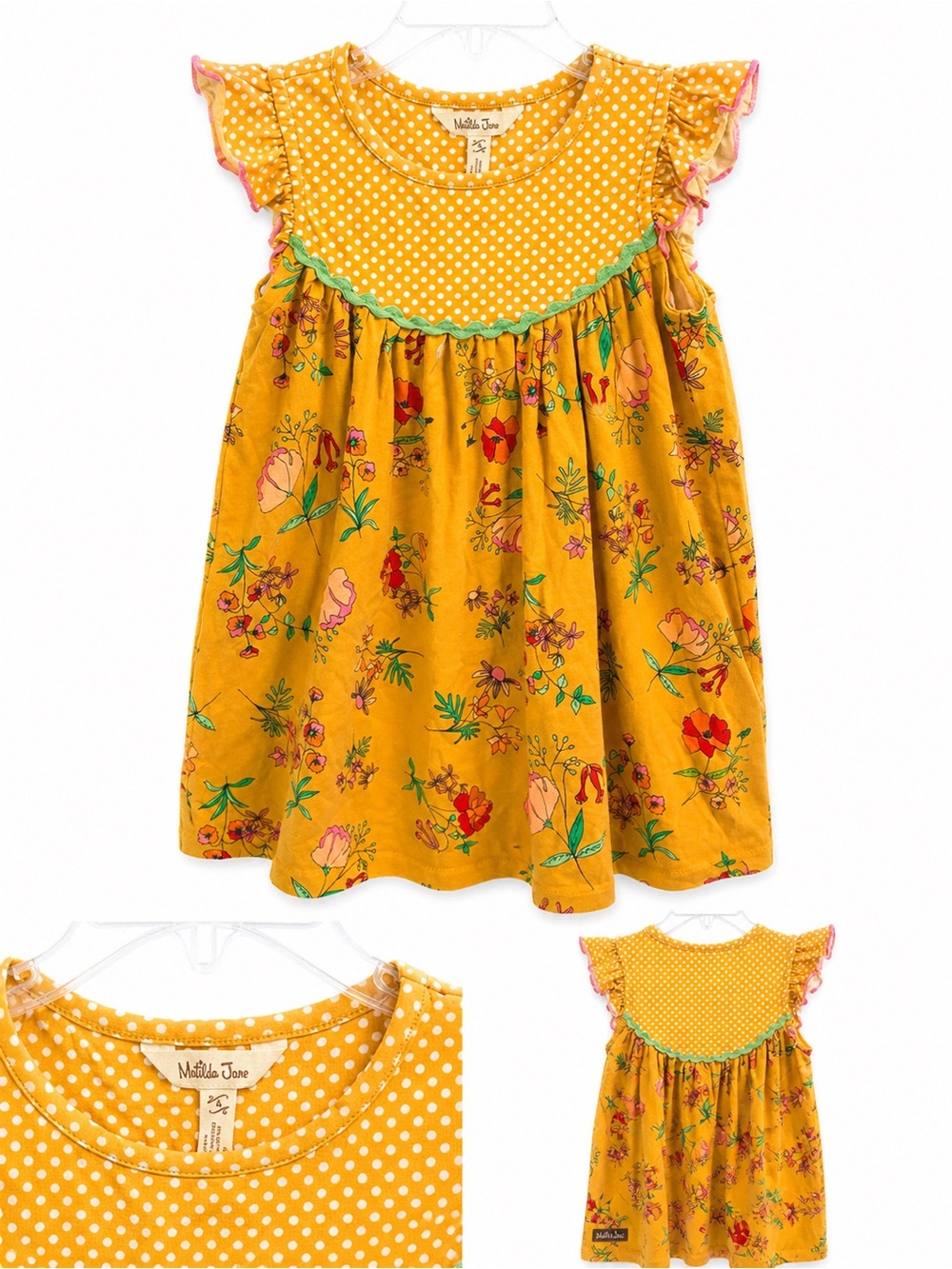 Matilda Jane Yellow Pearl Dress - size 4